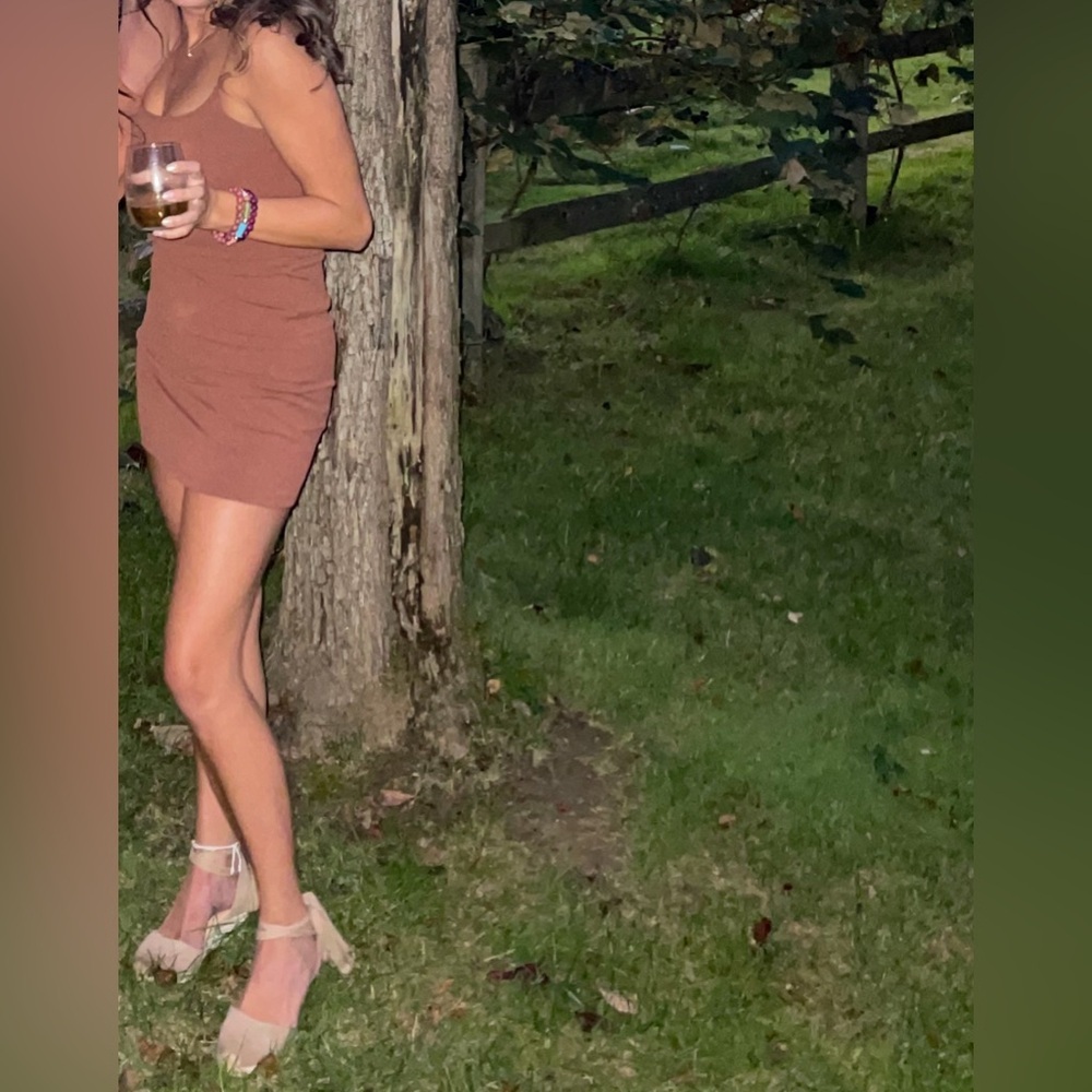 Abercrombie & Fitch Brown Midi Dress